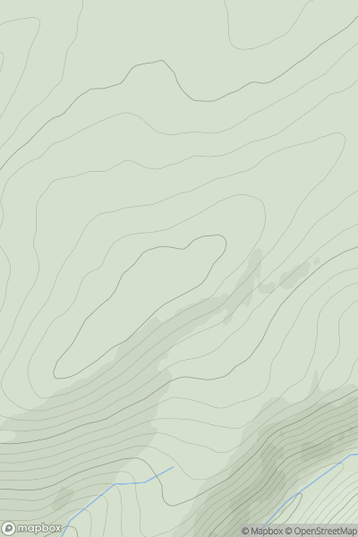 Thumbnail image for Kirkland Hill [The Glenkens to Annandale] showing contour plot for surrounding peak